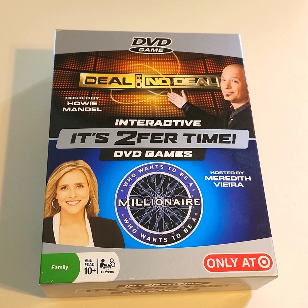 Deal or No Deal AND Who Wants to Be A Millionaire DVD Games. 2 games in 1.